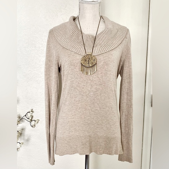 WHBM Cowl Neck Sweater w/ Buttons Up Arm - Picture 2 of 12